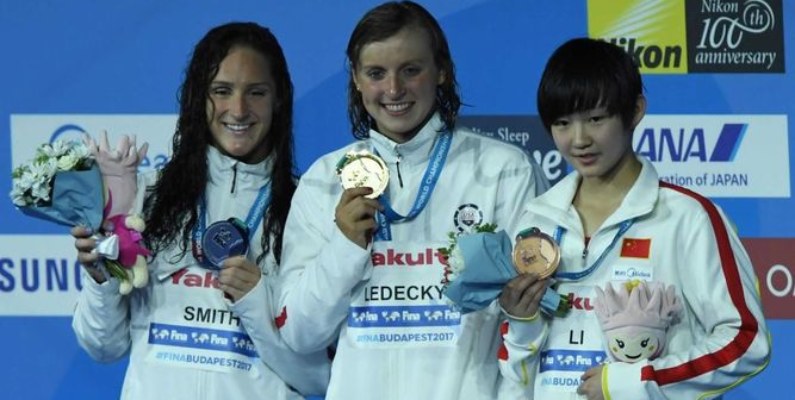 Ledecky ganó su quinta medalla de oro en Budapest